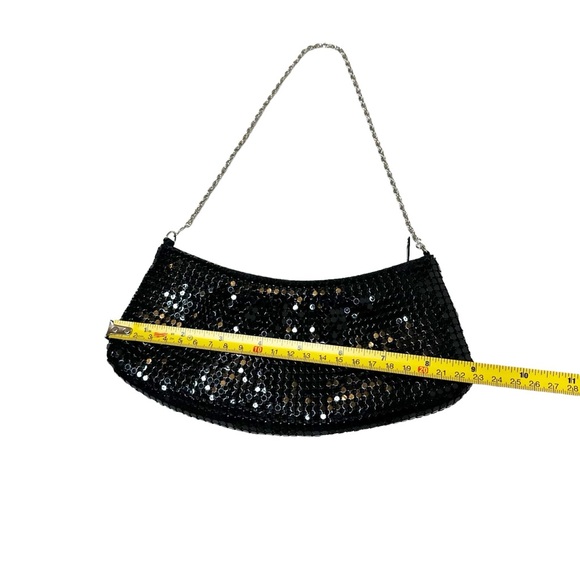 Vintage Y2K Mini Metal Mesh Black Shoulder Bag - Picture 9 of 10